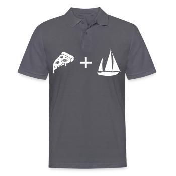 Pizza - Segeln - - Männer Poloshirt - Anthrazit - Vorne - Nico (186cm)