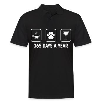 365 jours par an - Vin - Patte de chien - - Polo Homme - noir - Devant - Kai (181cm)
