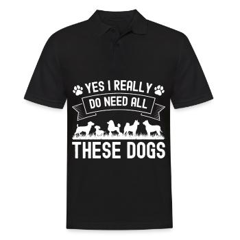 Oui, j’ai vraiment besoin de tous ces chiens - Polo Homme - noir - Devant - Kai (181cm)