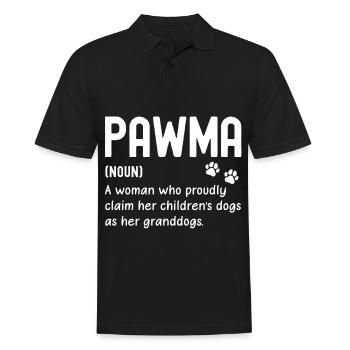 Pawma Eine Frau die stolz ist - Männer Poloshirt - Schwarz - Vorne - Kai (181cm)