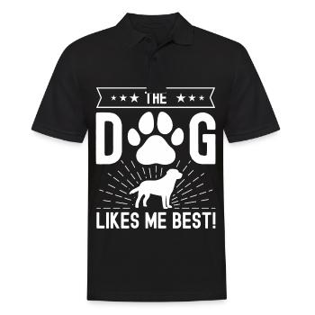 The dog likes me best - Men's Polo Shirt - black - Front - Kai (181cm)