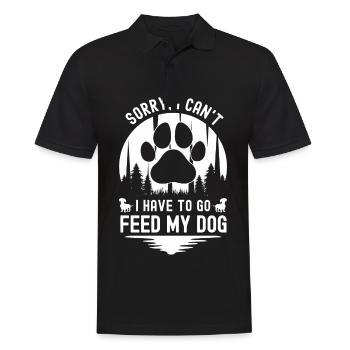 Tut mir leid, ich kann nicht, ich muss meinen Hund - Männer Poloshirt - Schwarz - Vorne - Kai (181cm)