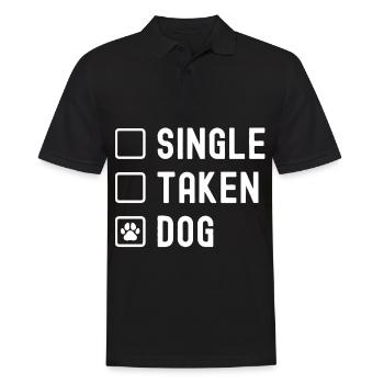 Alleinstehender Hund - Männer Poloshirt - Schwarz - Vorne - Kai (181cm)
