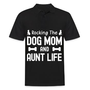 Rocking The Dog Mama und Tante Leben - Männer Poloshirt - Schwarz - Vorne - Kai (181cm)