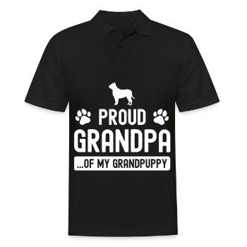 Stolzer Großvater meines Großwelpen - Männer Poloshirt - Schwarz - Vorne - Kai (181cm)