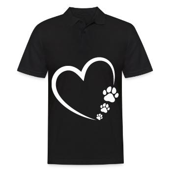 Cœur de patte - Polo Homme - noir - Devant - Kai (181cm)