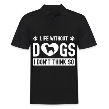 Une vie sans chiens - je ne crois pas que - Polo Homme - noir - Devant - Kai (181cm)