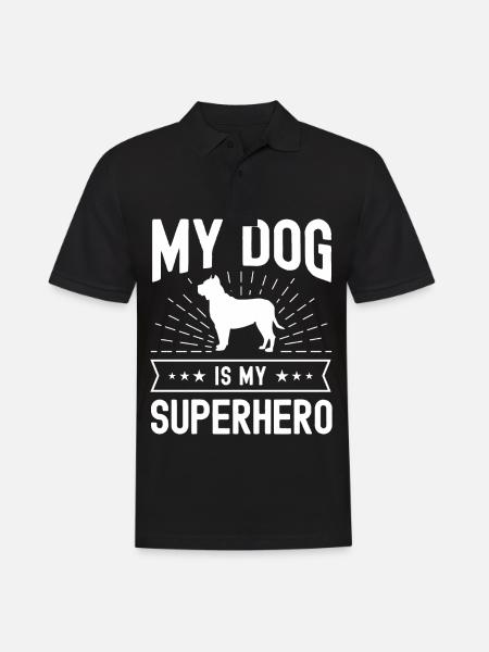 Mon chien est mon super-héros - Polo Homme - noir
