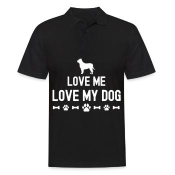 Aimez-moi Aimez mon chien - Polo Homme - noir - Devant - Kai (181cm)