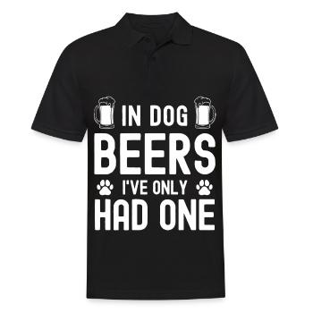 An Hundebieren habe ich nur eins getrunken - Männer Poloshirt - Schwarz - Vorne - Kai (181cm)
