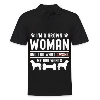 Ich bin eine erwachsene Frau und mache, was ich wi - Männer Poloshirt - Schwarz - Vorne - Kai (181cm)
