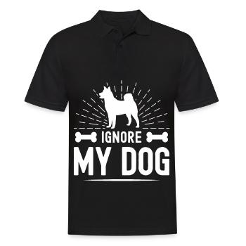 Ignorer mon chien - Polo Homme - noir - Devant - Kai (181cm)
