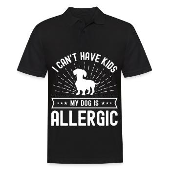 I can't have children My dog is allergis - Men's Polo Shirt - black - Front - Kai (181cm)