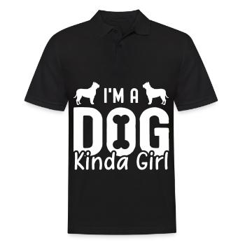 Je suis une fille passionnée de chiens - Polo Homme - noir - Devant - Kai (181cm)