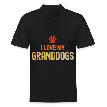 Ich liebe meine Granddogs - Männer Poloshirt - Schwarz - Vorne - Kai (181cm)