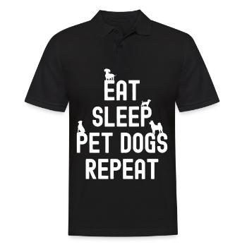 Eat Sleep Pet Dogs Repetition - Men's Polo Shirt - black - Front - Kai (181cm)
