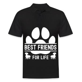 Best friends for life - Men's Polo Shirt - black - Front - Kai (181cm)