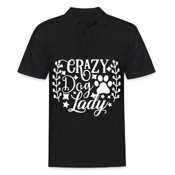 Crazy Dog Lady - Patte et étoiles - Polo Homme - noir - Devant - Kai (181cm)