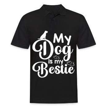 My dog is my best friend - dog sitting - Men's Polo Shirt - black - Front - Kai (181cm)