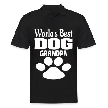 Le meilleur grand-père chien du monde - Polo Homme - noir - Devant - Kai (181cm)