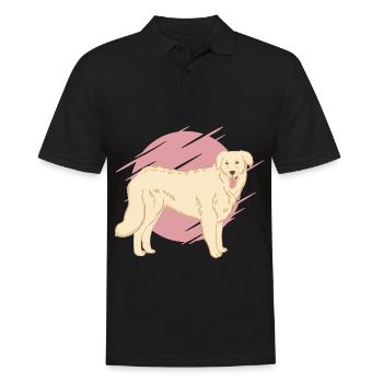 Chien de race Kuvasz - Polo Homme - noir - Devant - Kai (181cm)
