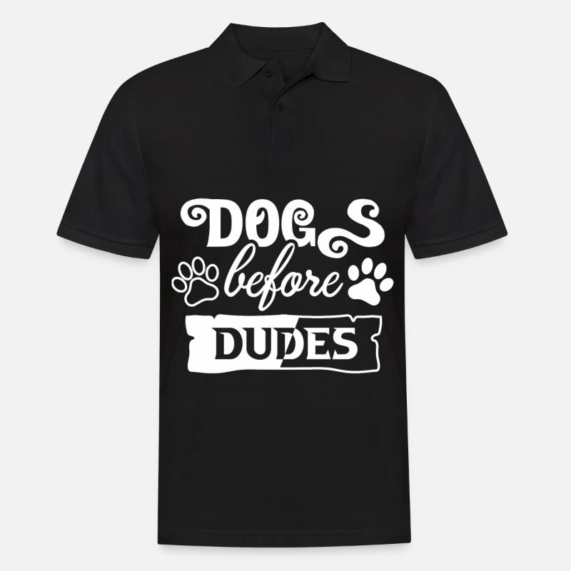 Hunde vor Kerlen - Männer Poloshirt - Schwarz