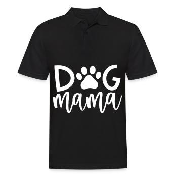 Dog mom - Men's Polo Shirt - black - Front - Kai (181cm)