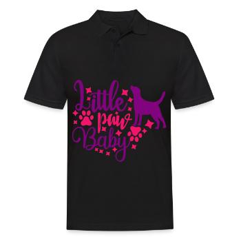 Kleines Pfotenbaby - Männer Poloshirt - Schwarz - Vorne - Kai (181cm)