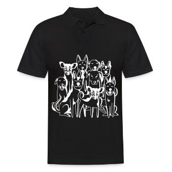 Paria-Hunde - Männer Poloshirt - Schwarz - Vorne - Kai (181cm)