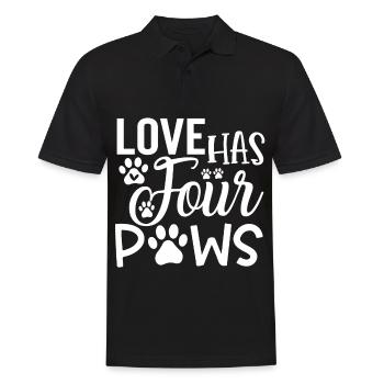 L’amour a quatre pattes - Polo Homme - noir - Devant - Kai (181cm)