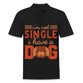 I am not alone, I have a dog - Dog Fa - Men's Polo Shirt - black - Front - Kai (181cm)