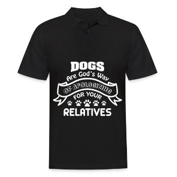 Les chiens sont la façon dont les dieux prennent soin de leur - Polo Homme - noir - Devant - Kai (181cm)