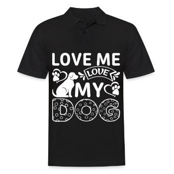 Aime-moi aime mon chien (2) - Polo Homme - noir - Devant - Kai (181cm)