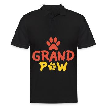 Grand Paw - Pfote - Männer Poloshirt - Schwarz - Vorne - Kai (181cm)