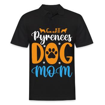 Great Pyrenees Dog Mama - Men's Polo Shirt - black - Front - Kai (181cm)