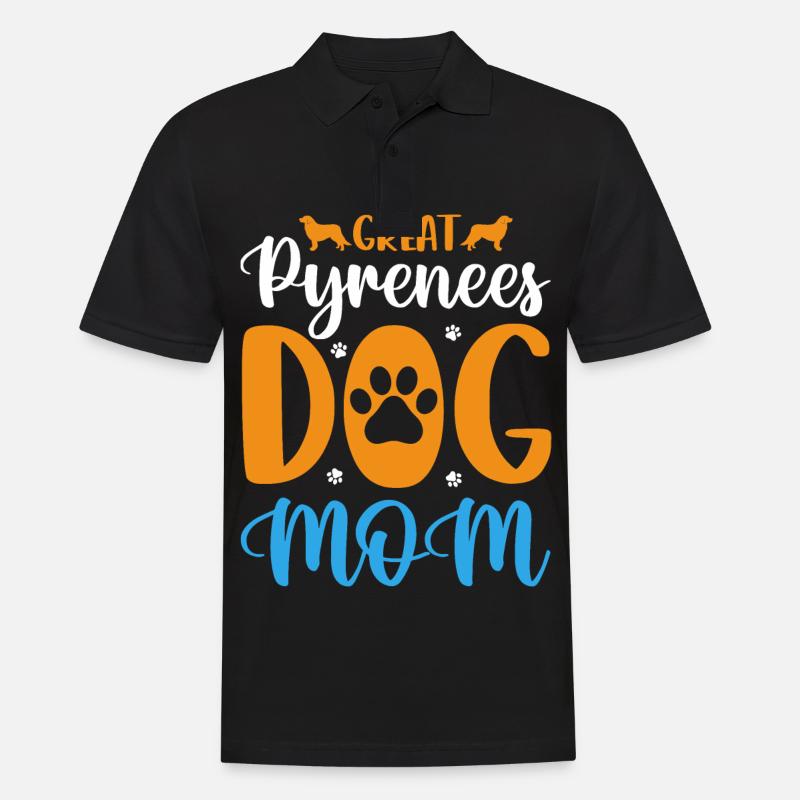 Great Pyrenees Hundemama - Männer Poloshirt - Schwarz