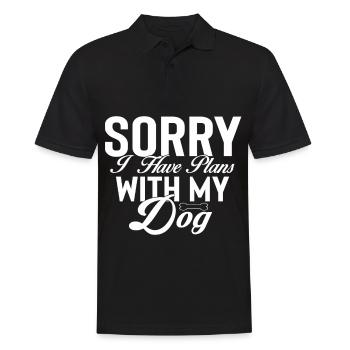 Sorry, ich habe Pläne mit meinem Hund - Männer Poloshirt - Schwarz - Vorne - Kai (181cm)