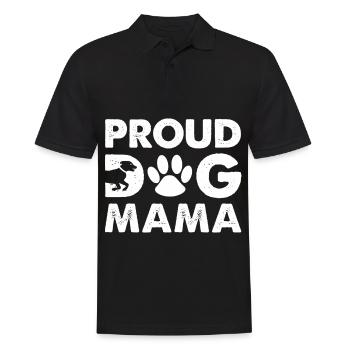 Maman de chien fière - patte - Polo Homme - noir - Devant - Kai (181cm)
