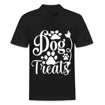 Dog treats - paws and arrow - Men's Polo Shirt - black - Front - Kai (181cm)