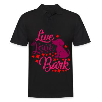 Love live bark - Men's Polo Shirt - black - Front - Kai (181cm)