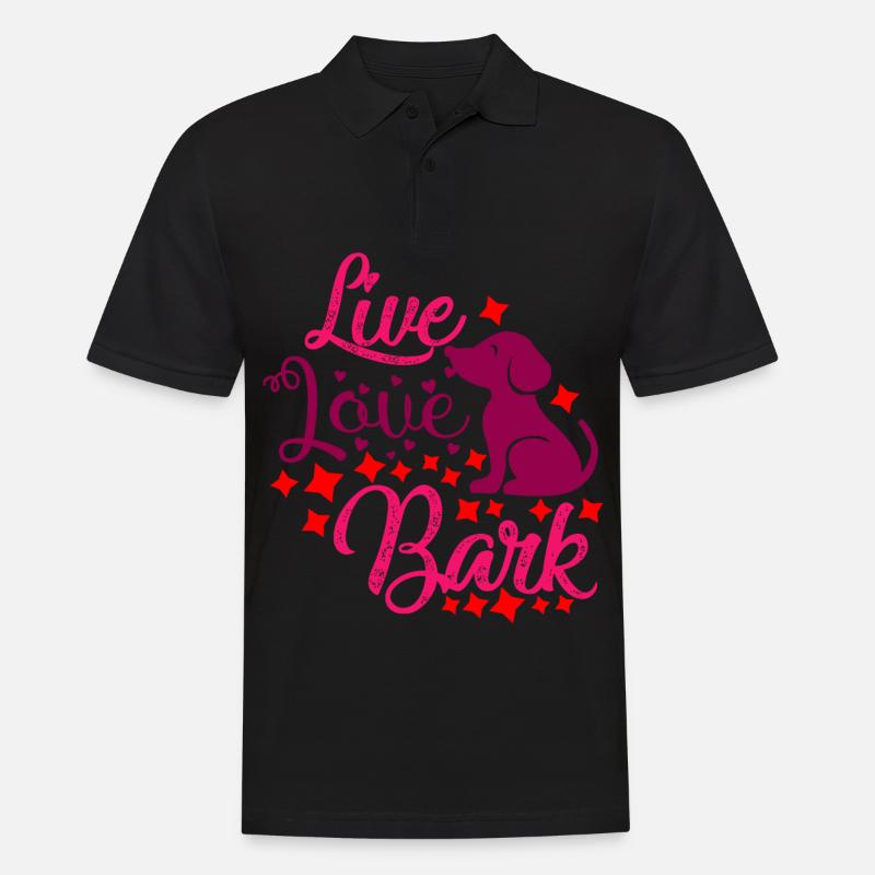 Liebe leben bellen - Männer Poloshirt - Schwarz