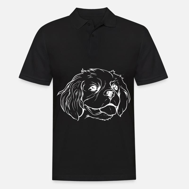 Cavalier Hund - Männer Poloshirt - Schwarz