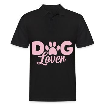 Dog lovers - Pink Paw - Men's Polo Shirt - black - Front - Kai (181cm)