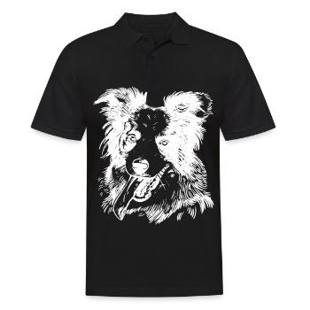 Joyeux Collie Dog - Polo Homme - noir - Devant - Kai (181cm)