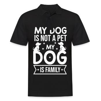 Mon chien n’est pas un animal de compagnie, mon chien est mon chien - Polo Homme - noir - Devant - Kai (181cm)