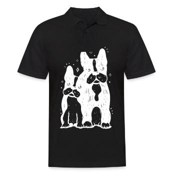 Two Bulldogs - Men's Polo Shirt - black - Front - Kai (181cm)