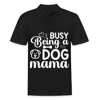 Occupée comme une maman de chien - chiot - Polo Homme - noir - Devant - Kai (181cm)