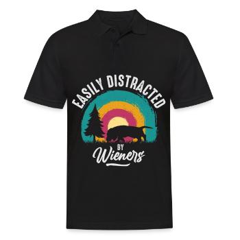 Easily deflectable sausages - Men's Polo Shirt - black - Front - Kai (181cm)