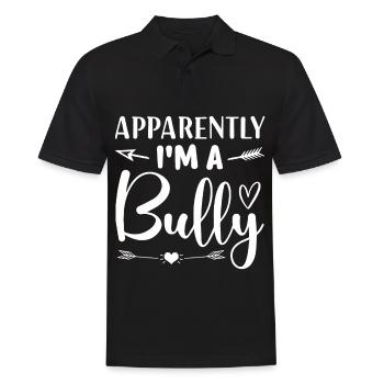 Apparently, I'm a bully - Men's Polo Shirt - black - Front - Kai (181cm)