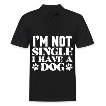 I'm not alone, I have a dog - Two P - Men's Polo Shirt - black - Front - Kai (181cm)